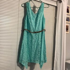 Mint green, lace dress
